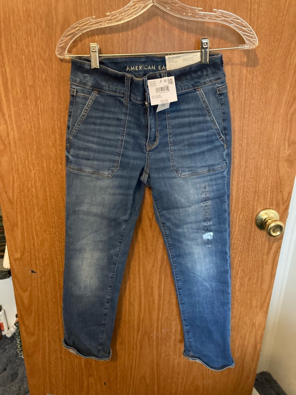 American Eagle Dark Wash Stretch Jeggings - Dark Blue
